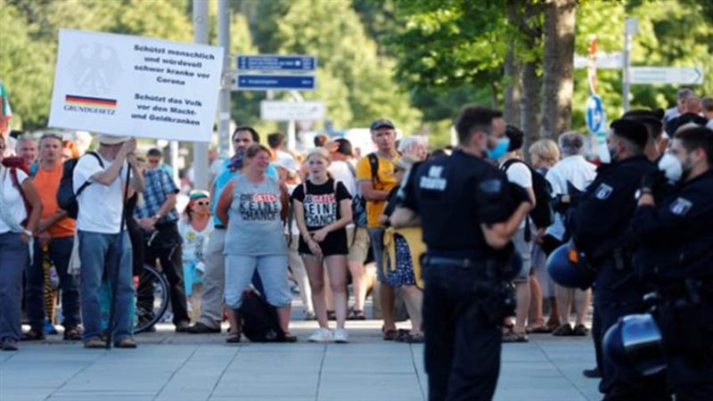 مظاهرات ببرلين مناهضة