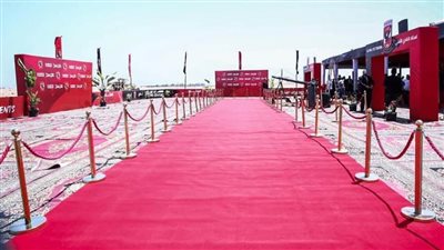 بالصور.. استعدادات الأهلي لوضع حجر أساس الاستاد