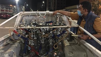 تحرير 28 محضر عدم ارتداء كمامة ومصادرة 51  شيشة في حملة بالبحيرة