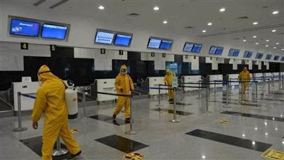 عمليات تعقيم موسعة بالمطارات المصرية إستعدادا لاجازة عيد الفطر المبارك