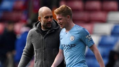 قبل لقاء برايتون..دي بروين يعود لتدريبات مانشستر سيتي