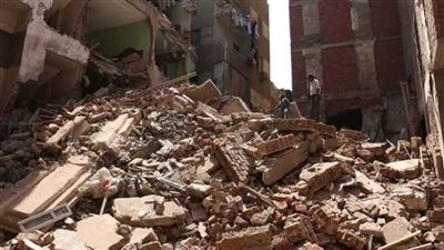 انهيار سقف عقار بالمنصورة 