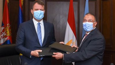 محافظ الإسكندرية ورئيس حكومة مقاطعة فويفودينا بصربيا يوقعان خطاب نوايا لتعزيز العلاقات