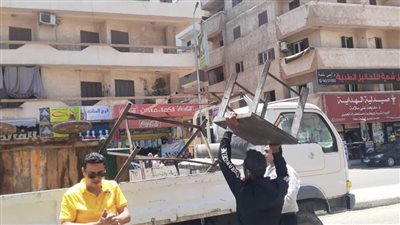 رفع ٤٦٦ حالة إشغال طريق بدمنهور وإيتاي البارود بالبحيرة