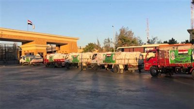 وصول قافلة الأزهر الإغاثية إلى الأراضي الفلسطينية