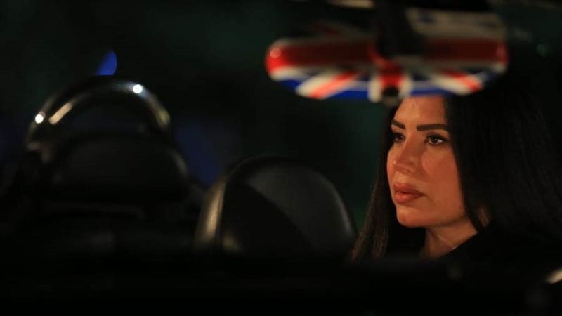 عبير صبري أثناء تصوير