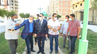 البشبيشي يتابع تطوير الحدائق العامة بعاصمة كفر الشيخ