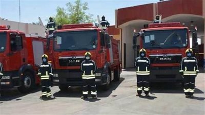 إصابة 3 أمناء إثر انقلاب سيارة إطفاء بالطريق الزراعي بطوخ