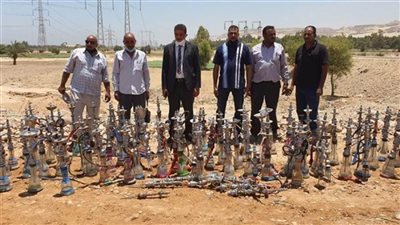 إعدام 350 شيشة في حملة بسوهاج