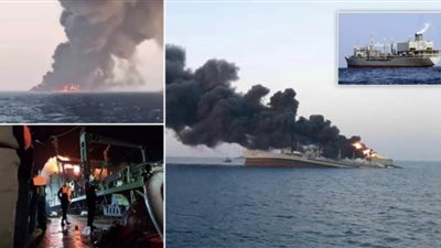  عاجل| اندلاع حريق في أكبر سفينة حربية إيرانية وغرقها في خليج عمان