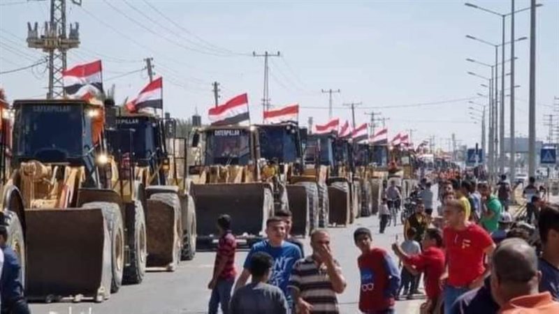 معدات مصرية في غزة