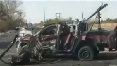 عاجل| مشاهد أولية لإنفجار سيارة مفخخة في كمين أمني بـ