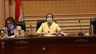 وزيرة البيئة مع أعضاء لجنة الطاقة والبيئة لعرض اللائحة التنفيذية لقانون المخلفات 