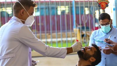 مسحة طبية للاعبي سيراميكا كليوباترا قبل لقاء المصري