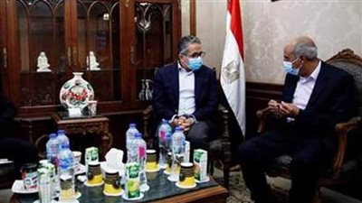 العناني يستقبل المواطن الذي سلم لوحة أثرية