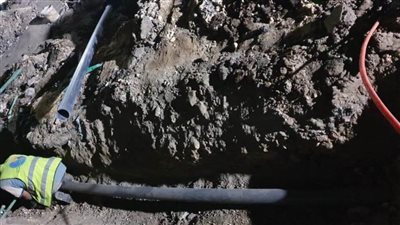 إنقاذ شارع المشتل من الهبوط .. والسكان يشكرون شحاتة 