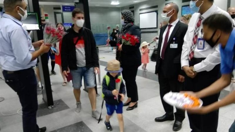 ركاب الطائرة لحظة