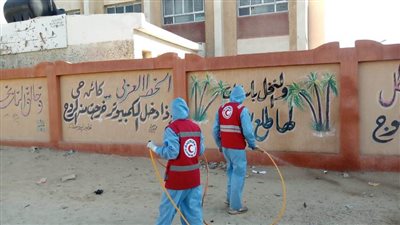 تطهير وتعقيم لجان امتحانات الدبلومات الفنية والثانوية الأزهرية بشمال سيناء