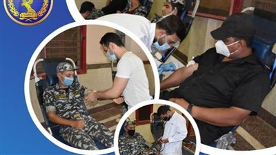 رجال الشرطة يتبرعون بالدم بمديرية أمن جنوب سيناء