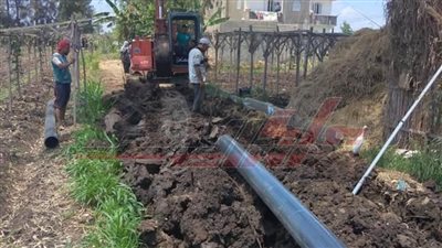 تغير خطوط مياه الشرب بطول 800 متر بمطوبس في كفر الشيخ