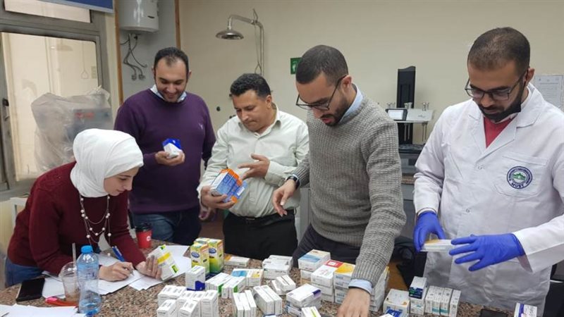 الحملة خلال فرز الأدوية