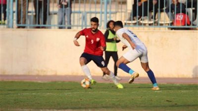 لاعب النصر ميدو العطار يتألق بتسديدة صاروخية على يسار حارس مرمى منتخب السويس