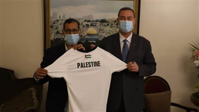 سفير فلسطين في مصر يستقبل المنتخب الأولمبي الفلسطيني