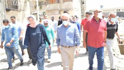 محافظ بورسعيد يتفقد أعمال التطوير الجارية بمنطقة فاطمة الزهراء بحي الضواحي 