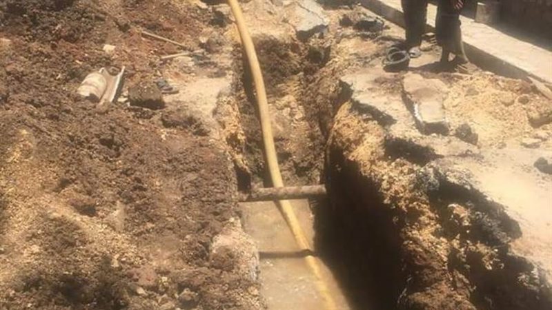 إصلاح خط مياة الشرب