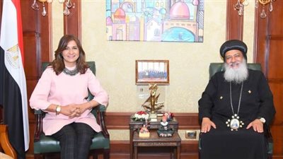 وزيرة الدولة للهجرة تستقبل الأنبا جوزيف الأسقف العام بإفريقيا 