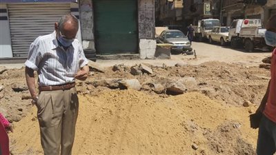 الشريف يوجه بسرعة  رصف شارع ملك حفني بالمنتزه لاستئناف الحركة المرورية 