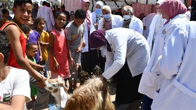 جامعة سوهاج تطلق قافلتها البيطرية المجانية لقرية نجع النجار