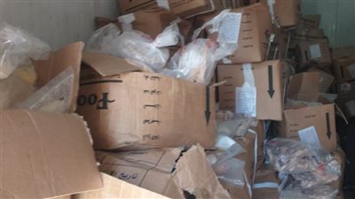 ضبط طنين ونصف طن لحوم مجمدة فاسدة بالمنصورة