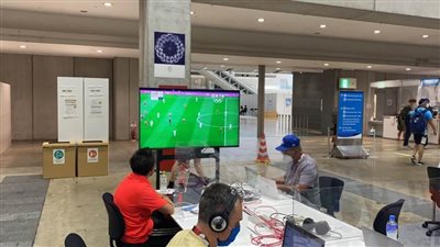 شاهد.. المركز الإعلامي الرئيسي يبث مباراة مصر وإسبانيا 