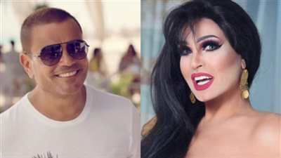 بالصور| شاهد ماذا فعل عمرو دياب بعد مشاهدته فيفي عبده في حفله بالساحل