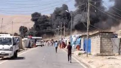 العراق: مقتل واصابة طفلين جراء اندلاع حريق داخل مخيم للنازحين في السليمانية