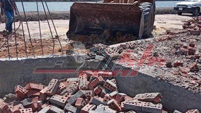 تبطين الترع وإزالة التعديات على أملاك الدولة بكفر الشيخ