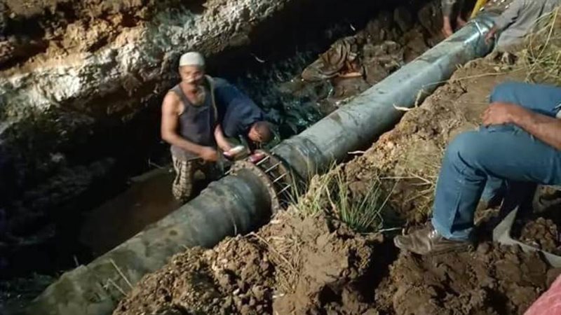 إصلاح خط مياة بني