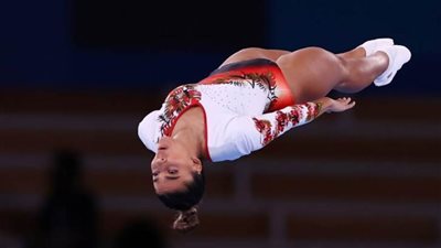 ملك حمزة تنهي منافسات جمباز الترامبولين في المركز التاسع