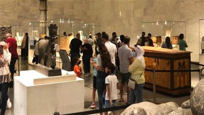 إقبال كثيف من المصريين والأجانب على متحف الحضارة في الإجازة الأسبوعية