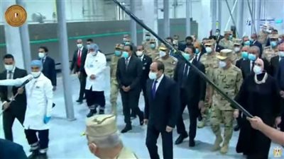 عاجل| الرئيس السيسي يجري جولة تفقدية في المدينة الصناعية الغذائية 