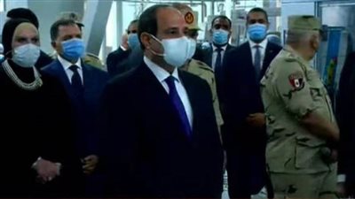 الرئيس السيسي داخل المدينة الصناعية الغذائية 
