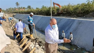 تبطين وتأهيل ترعة الحمامي بالبحيرة بطول ٧١٣٠ مترًا