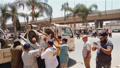 رفع وإزالة ٦٩٩حالة إشغال طريق في حملة بالبحيرة