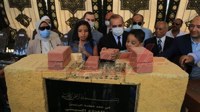 محافظ كفر الشيخ يضع حجر أساس إعادة تشييد دار مناسبات 