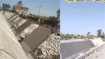 تأهيل وتبطين ترع بكفر الشيخ وسوهاج (صور)