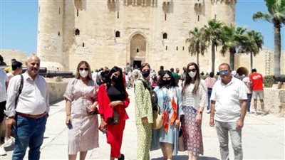  وفد المدونين العرب يزور قلعة قايتباي بالإسكندرية للترويج للمقصد المصري