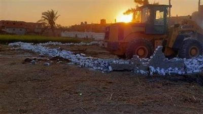 حملات إزالة البناء العشوائي على الأراضى الزراعية بالشرقية 
