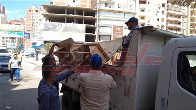 حملات مكبرة لإزالة الإشغالات بشوارع مدينة كفر الشيخ