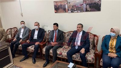 محافظ كفر الشيخ يتابع خروج 4 مصابين بفريق كرة السرعة